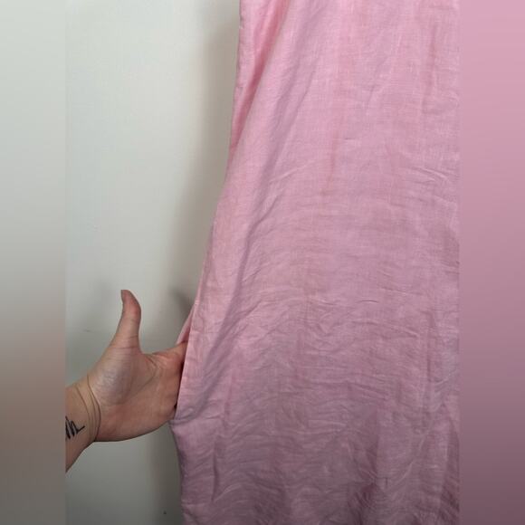 NWT Tommy Bahama Linen Pink Sleeveless Tank Dress With Pockets Size XL - Picture 3 of 8